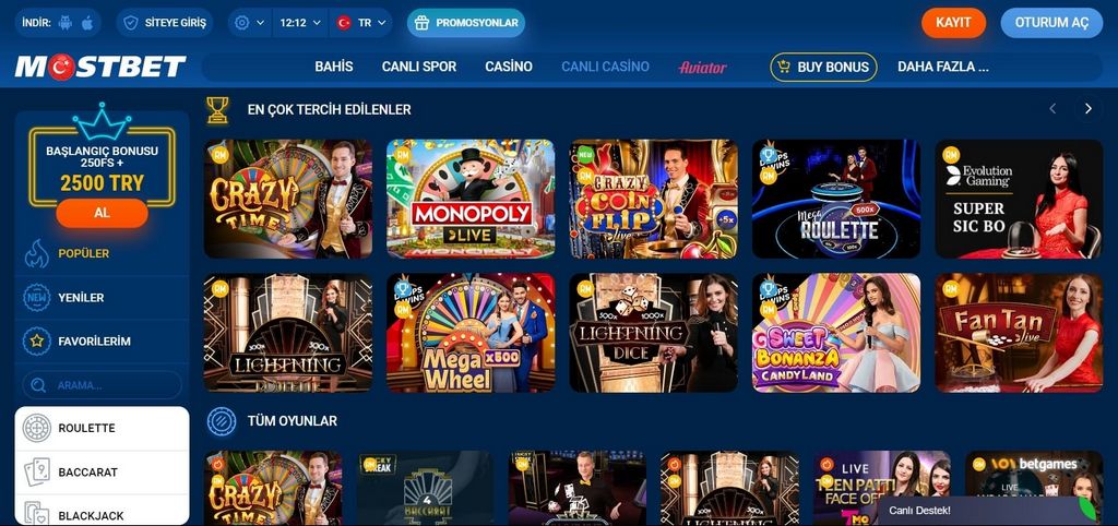 Размещение спортивного банка на Mostbet